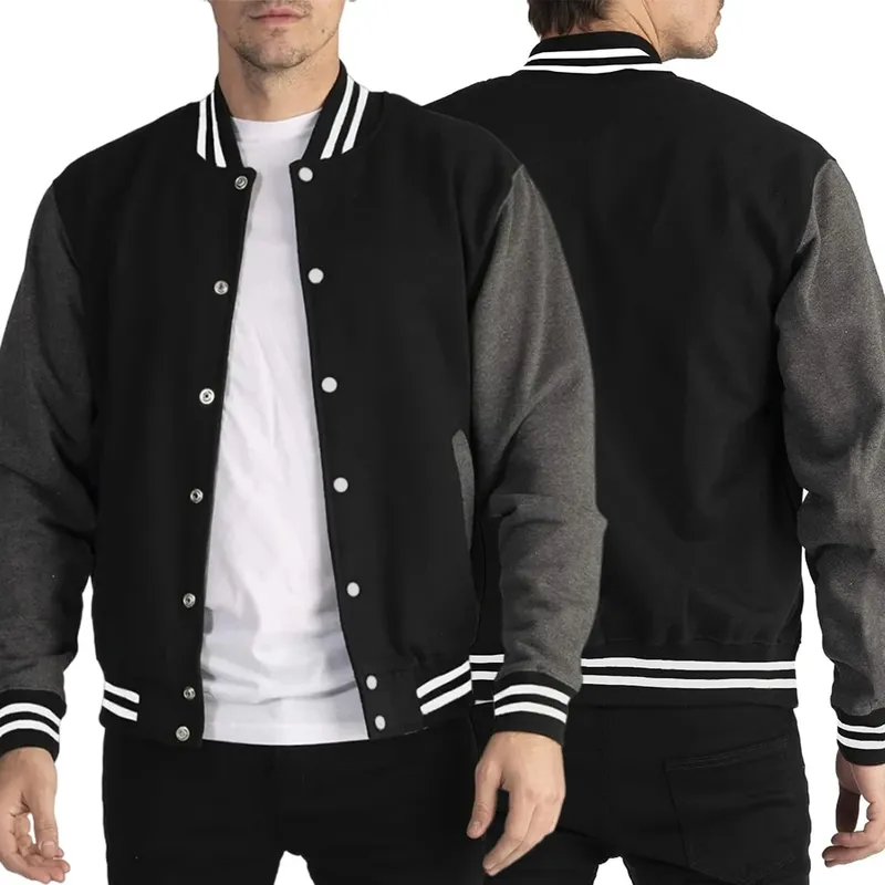 Schwarz Weiß Jacke Mäntel 5XL Lose Übergroße Kleidung Casual Männer Frauen Baseball Kleidung Paar Straße Mantel Warme Fleece Jacken