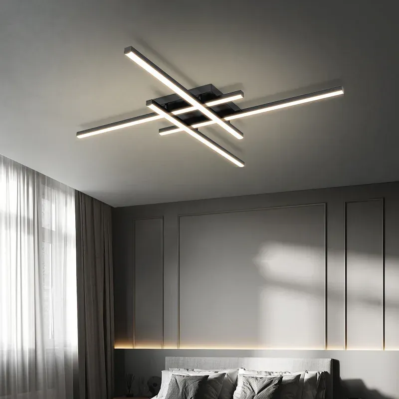 Moderne LED-Deckenleuchte, minimalistisch, lange Linie, 30/40/50 cm, Lampen für Schlafzimmer, Wohnzimmer, Hotel, Arbeitszimmer, Innenbeleuchtung