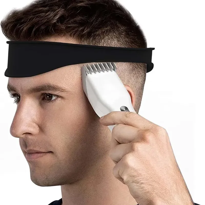 DIY Home Haarschnitte, gebogenes Stirnband, Silikon-Ausschnitt, Rasierschablone und Haarschneideanleitung, Haar-Styling-Werkzeug