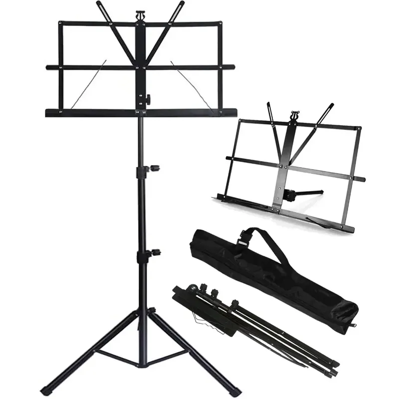 Noten ständer 2 in 1 Dual-Use-Klapp blatt Noten ständer Desktop-Bücher ständer tragbar und leicht