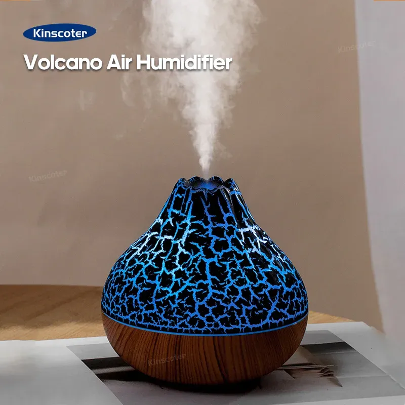 Volcano Luftbefeuchter 300 ml Desktop USB Wassernebeldiffusor Luftreiniger Lufterfrischer Vernebler mit buntem Umgebungsnachtlicht