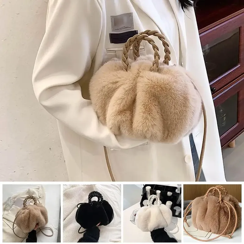 Niedliche Kürbistasche 2025, Herbst und Winter, neue Mode, Wolke, Umhängetasche, Nischendesign, süße Mädchen-Handtasche