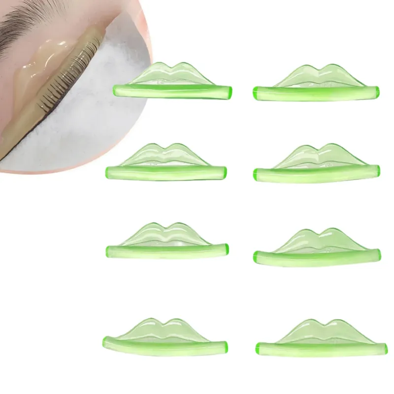 Libeauty 4 Paar kleberfreie Silikon-Wimperndauerwellen-Pads, klebrige Wimpernstangen, Schildlift, 3D-Wimpernzange, Zubehör, Make-up-Tools
