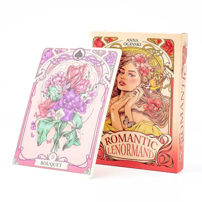 37 Stücke Karten Romantische Lenormand Tarot Deck Vollständige Englische Version Orakel Deck Für Mädchen Brettspiele 10,2*7,2 cm