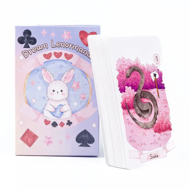 Rana Psychic Dream Lenormand Tarot Deck 42 Stück Zauberer Oracle Karten Deck Prophezeiung Deck Lenormand 8,9 * 5,7 cm