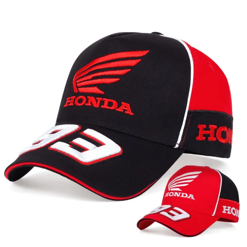 Motorrad Racing Honda 93 Baseballkappe Herren und Damen Sommermode bestickter Sonnenhut Outdoor-Sporthut