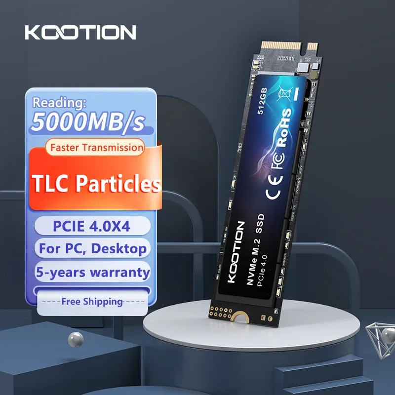 KOOTION M2 SSD NVME 256 GB 512 GB Gen4*4 Solid State Drive PCIE 4,0X4 2280 Interne Festplatte HDD M.2 SSD für PC Laptop Desktop
