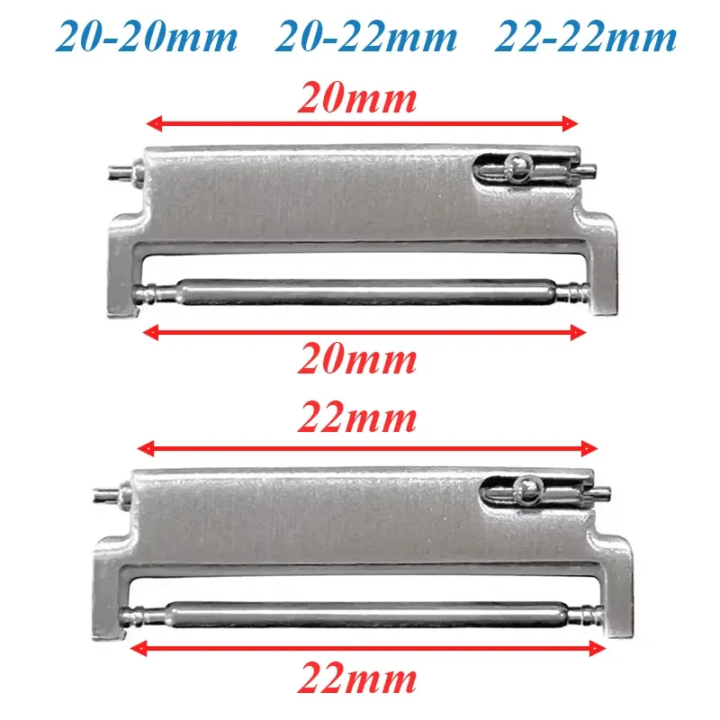 2 stücke Uhr Band Adapter 20mm Bis 20mm 22mm Bis 22mm 22mm Bis 20mm Quick Release Pins Anschlüsse Uhr Band Frühling Bars Zubehör