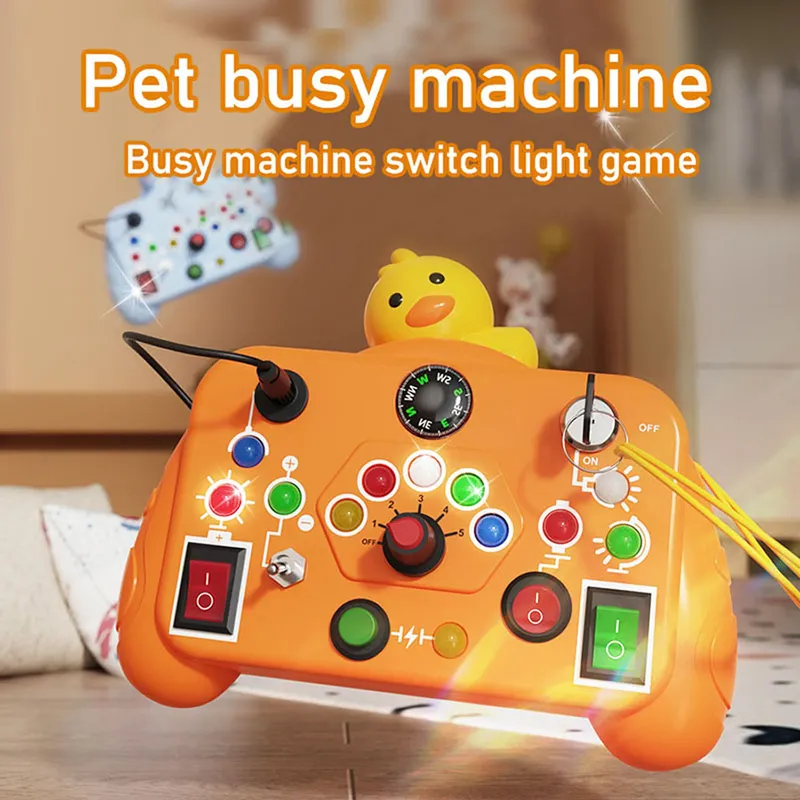 1-Lernspielzeug für Kinder, Früherziehung, beschäftigte Maschine, Cartoon-Tier-Spielmaschine, Aufklärung, kognitive Intelligenz, Montj
