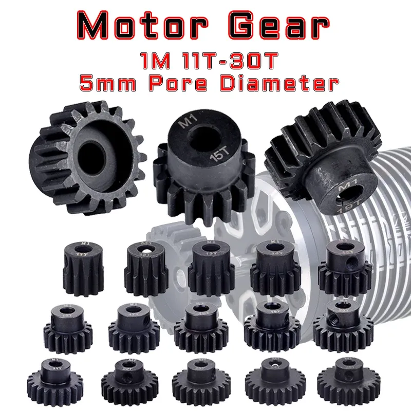 M1 5mm 11T 12T 14T 15T 17t 18t 20T 21t 22T 24T 25T 26T 28T 30T Schwarz stahl metall Ritzel Motor Getriebe Für 1/10 Rc Modell Auto Motor