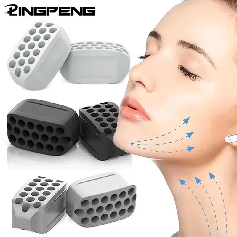 Silikon Kiefer Trainings gerät Gesichts Toner & Kiefer Linie Fitness Ball Hals Toning Ausrüstung Gesichts Schönheit Tool Doppel kinn Trainings gerät