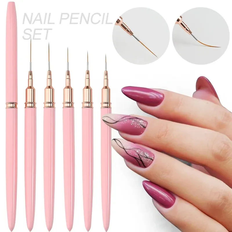 LULAA Nail Art Liner-Pinsel, Malerei, Detail, Nagelpinsel für Nail Art, Punktierung, Zeichnen und lange Linien, dünne Details, feine Zeichnung