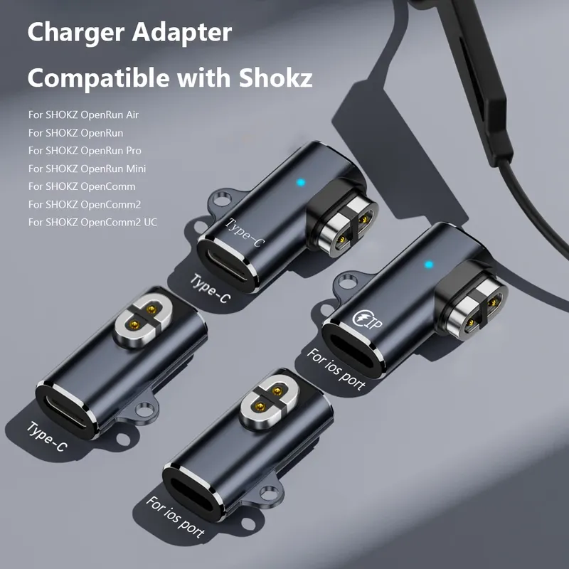 USB C/Für iOS Zu Magnetische Adapter Ladegerät Adapter Ladekabel Adapter für AfterShokz OpenRun Air/Pro/Aeropex AS800 S803