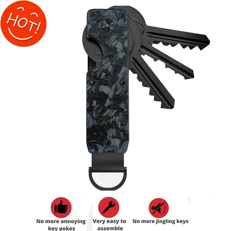 Schlüssel-Organizer, kompakter Halter, Metall-Schlüsselanhänger, minimalistischer Schlüsseletui-Halter für Schlüsselanhänger, sichert 2–6 Schlüssel