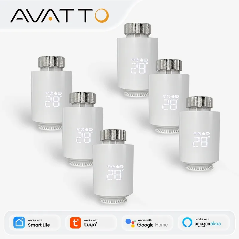 AVATTO ZigBee Thermostat-Heizkörperregler Smart TRV Thermostatisches Ventil Temperaturregler Unterstützt Tuya Alexa Google Home
