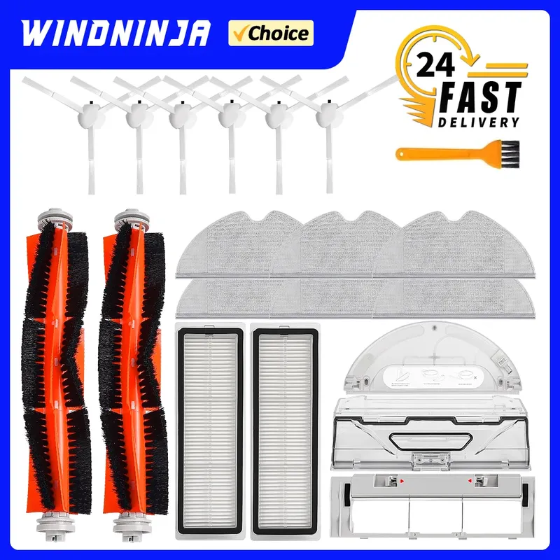 Für Xiaomi Mijia 1C 2C 1T STYTJ01ZHM Mopp Tuch Wasser Tank Filter Für Dreame F9 Wichtigsten Pinsel Staub Box Vakuum ersatz Zubehör Kit