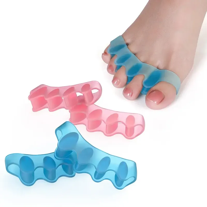 Zehentrenner aus Silikon, Zehenabstandshalter zur Korrektur von Ballenzehen, Zehenglätter, Zehenstrecker, Gel-Zehentrenner