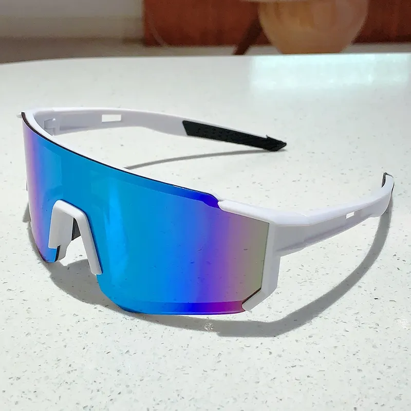 KAMMP Trendige Fahrradbrille, übergroßes Dekor, Damen, Sport, Anti-UV-Sonnenbrille, Herren, Outdoor, Markendesign, Sonnenbrille zum Wandern