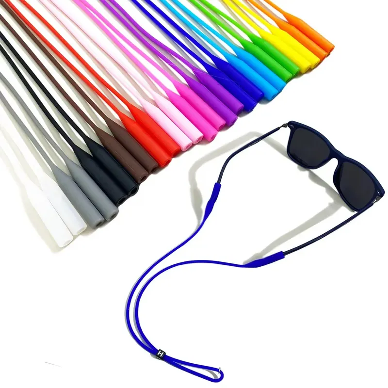 Mode Sport Brillen Retainer Candy Farbe Silikon Sonnenbrille Frauen Männer Brillen Riemen Einstellbare Gläser Elastische Halter