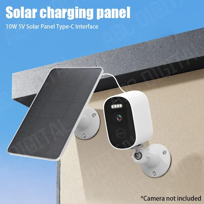 Solarpanel 10W 5V Ladepanel Türklingel Überwachungskamera Geringer Verbrauch Sicherheitsüberwachung Typ-C Ausgang 10W