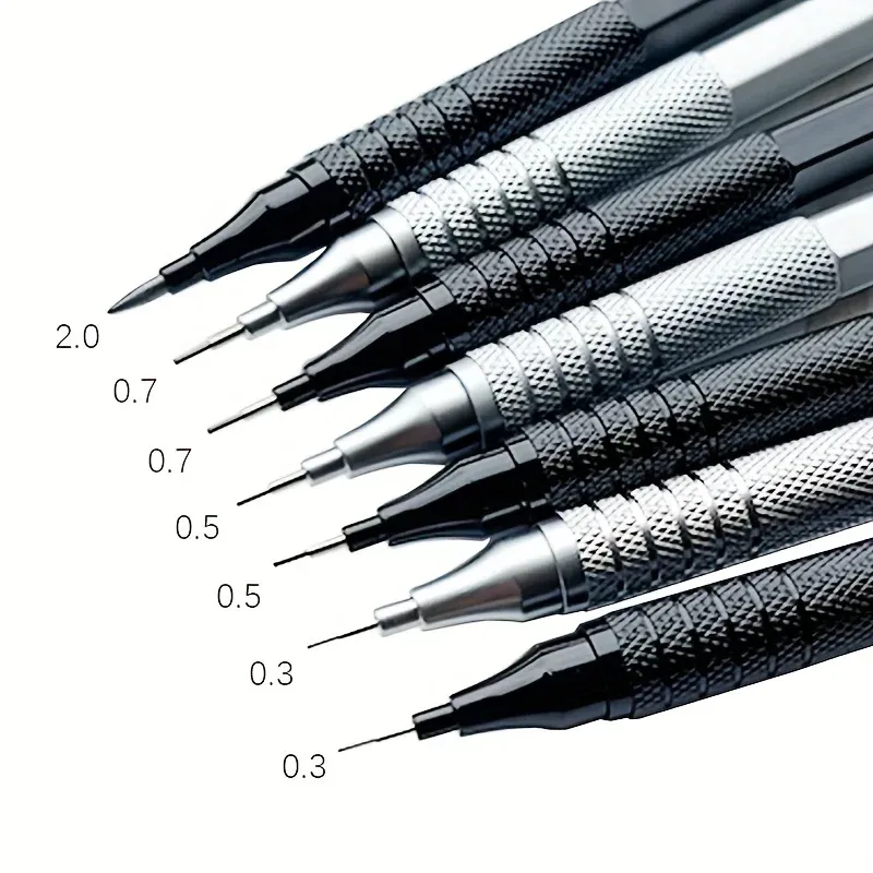 1 Stück Druckbleistift 0,3/0,5/0,7/2,0 mm Niedriger Schwerpunkt Metallzeichnung Spezialstift Büro Schule Schreiben Kunstbedarf