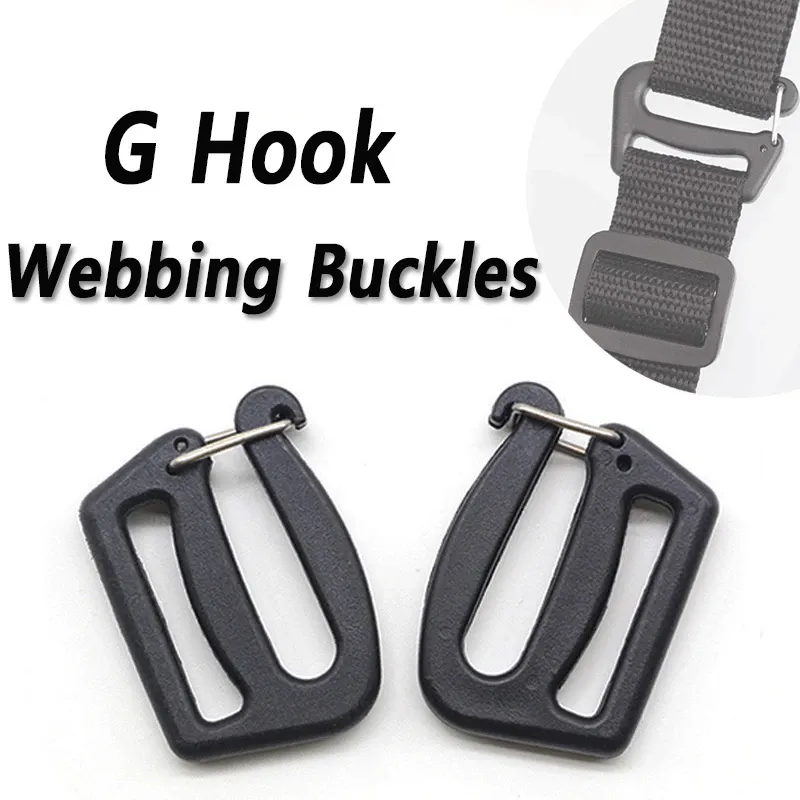 1/3/5/10 Stück DIY G-Haken Gurtband Schnallen Schnellverschluss 25/38 mm Rucksack Taschenclips für Gepäck Sack Wandern Rucksackgurt Outdoor
