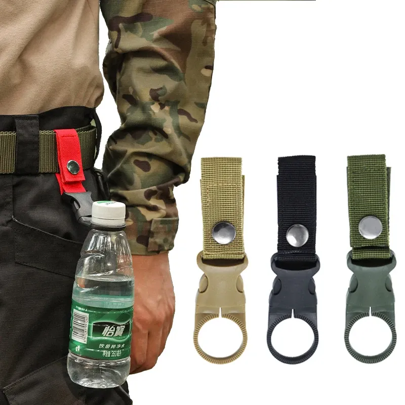 Gurtband Wasserflaschenhalter Klettern Karabiner Gürtel Rucksack Aufhänger Haken Clip Multifunktions Wasserflasche Nylon Schnalle Haken Clip