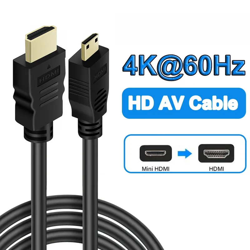Mini-HDMI-Kabel 4K 60 Hz HDMI auf Mini-HDMI 2.0-Kabel für Kamera-Tablets Laptop-Monitor HDTV Mini-HDMI-Stecker auf HDMI-Stecker