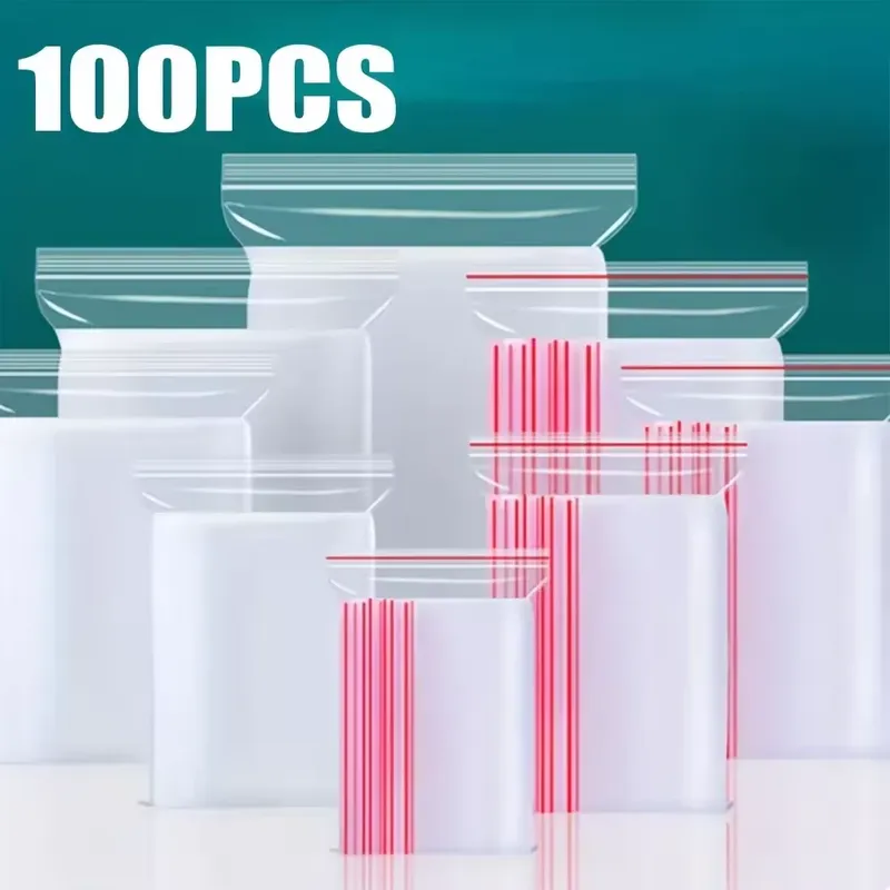 100 Stück PE-selbstdichtende Beutel, Diamant-Malerei-Zubehör, Plastiktüte, Kunststoff-Vakuumbeutel, transparenter selbstklebender Siegelbeutel, Geschenke