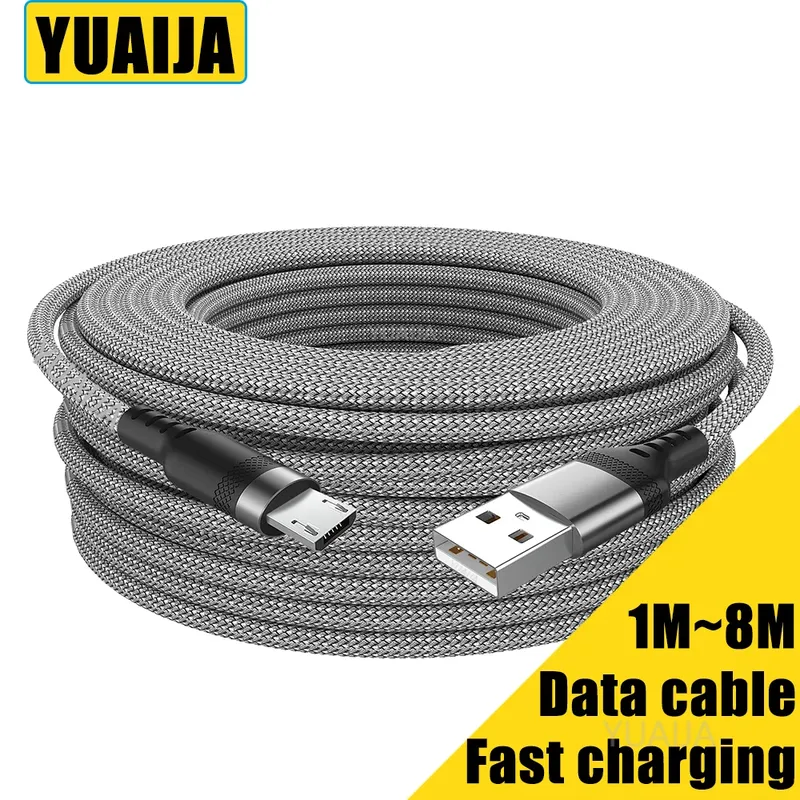 Micro USB 3 m 5 Meter Schnellladung Verlängerungskabel USB Android Ladekabel für Xiaomi Redmi Samsung VR Kamera Gam Micro USB-Anschluss