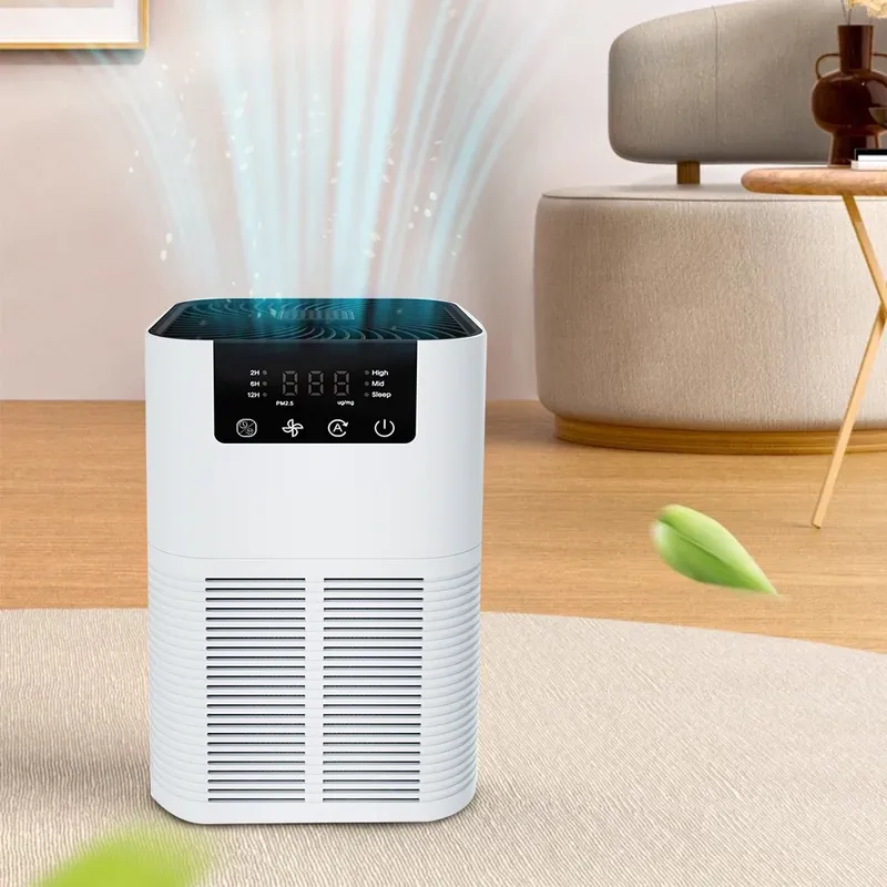 Luftreiniger, Rauchgeruch, Negativ-Ionen-Generator mit Aromatherapie-Luftreiniger für den Haushalt, HEPA-Filter, effiziente reinigende Luft