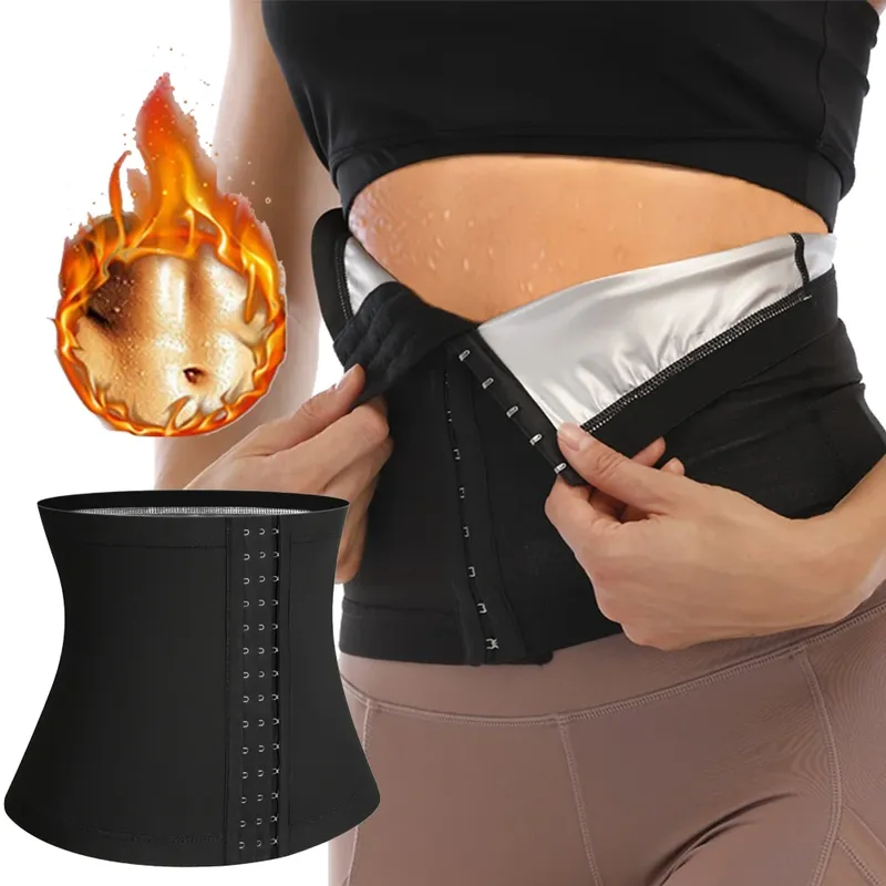 Frauen Bauch Reduzierer Shapewear Workout Sauna Anzüge Fitness Schweiß Taille Trimmer Gürtel Former Fett Brennen Bauch Abnehmen Korsetts