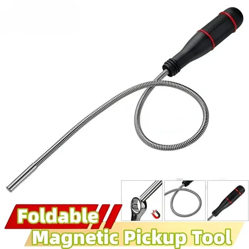 Faltbares, starkes magnetisches Pickup-Werkzeug, flexibles Pick-up-Werkzeug aus Metall, Saugstange, Magnet, Federgriff, Grabber, tragbare Handwerkzeuge