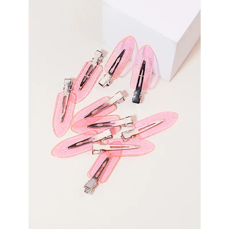 10 Stück nahtlose, modische, transparente Haarspangen für Mädchen, Make-up, Gesichtszubehör, Styling-Clips für Echthaar-Perücken