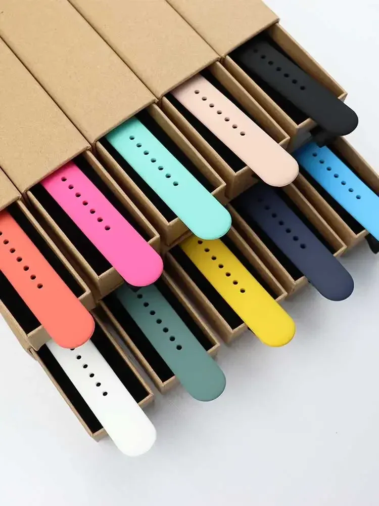 Silikonband für Apple Watch Armband 44mm 45mm 40mm 41mm 42-46mm Sportarmband iwatch Serie 8 7 6 5 4 9 10 11 SE-Ultra 2/3 49mm