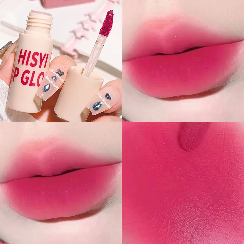 6 Farben Matte Velvet Lip Glaze, natürlicher, langlebiger, hochpigmentierter Lippenstift, tragbares, mattes Finish Universal Lip Glaze Makeu