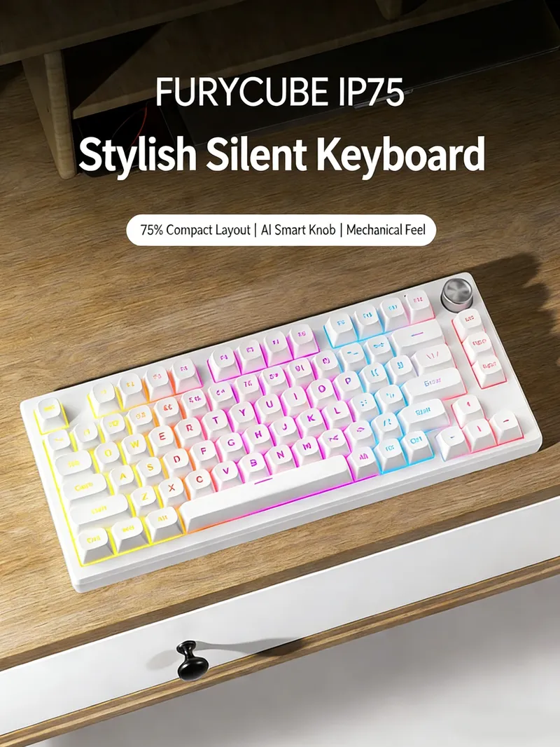 Mechanische Tastatur Hot Swapsoft Dichtungsstruktur Optional Hintergrundbeleuchtung Leuchtende Tastenkappe Esports Spieltastatur Büro Geburtstagsgeschenk
