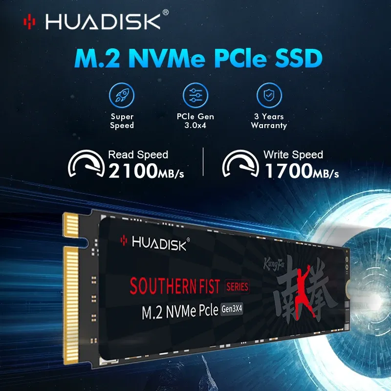 HUADISK SSD Nvme M2 Pcie Gen3 Festplatte 128 GB 256 GB 512 GB 1 TB interne Festplatte für Notebook-Desktop