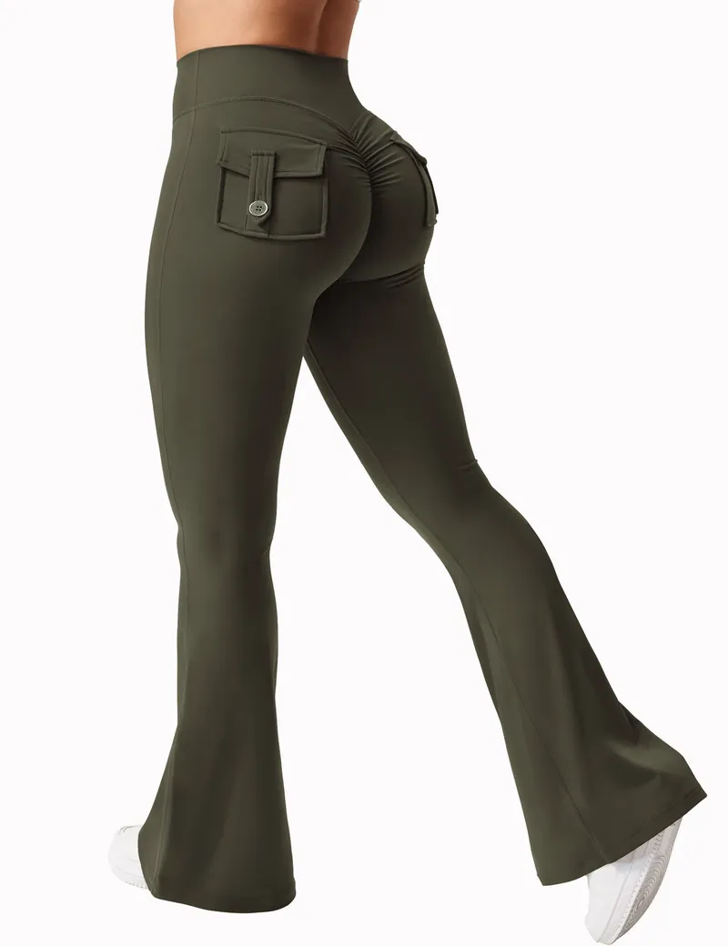 2024, neueste Damen-Yoga-Leggings mit weitem Bein und hohem Stretchanteil, nacktes Gefühl, Kompressions-Fitness-Arbeitskleidung mit Taschen, Yoga-Hose ﻿