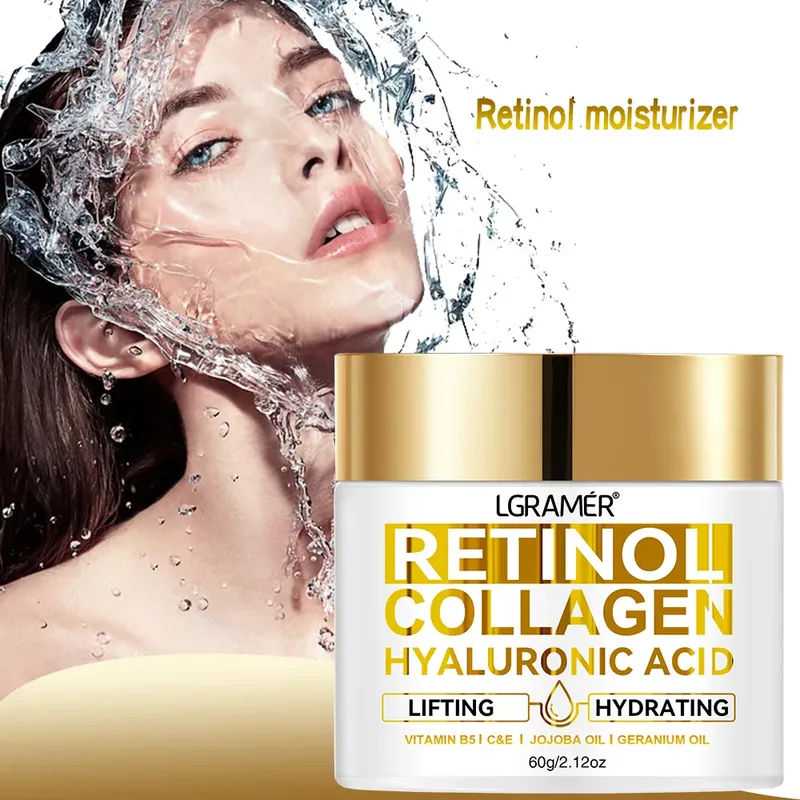Retinol-Gesichtscreme, feuchtigkeitsspendender Faltenentferner, Kollagen, Hyaluronsäure, Cremes, Hautpflege, Kosmetik für Damen und Herren