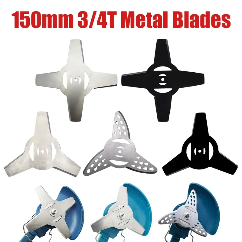 Universal 150mm Metall Pinsel Cutter Kopf Klingen 3/4T Gras String Trimmer Für Elektrische Rasenmäher Teile Werkzeug zubehör