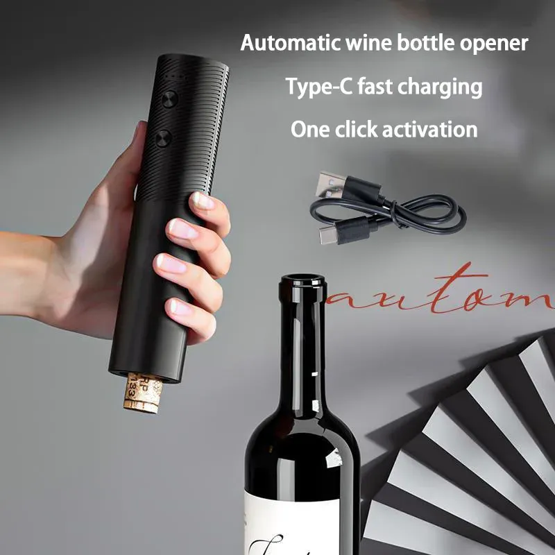 Automatischer Weinflaschenöffner, USB wiederaufladbar, elektrischer Weinkorkenzieheröffner, Ein-Klick-Knopf, Weingereedschap, Bar, Küchenprodukte