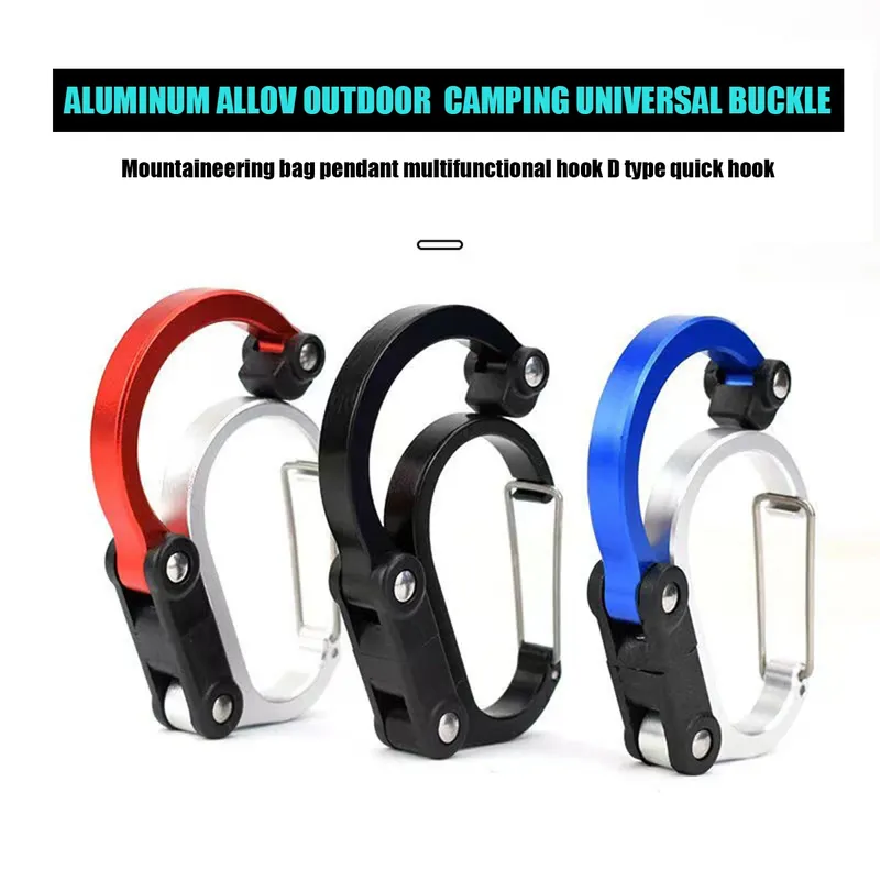 Typ-Haken, Zahnrad-Clip, Karabiner, drehbarer Haken-Clip, nicht verriegelnd, starke Clips für Camping, Angeln, Wandern, Reisen, Rucksack, Schule