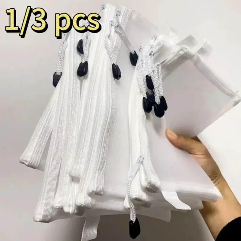 1-24 stücke Lagerung Tasche Mesh Zipper Spielzeug Baustein Puzzle Sub-paket Kinder Partikel Zipper Transparent Finishing Lagerung tasche