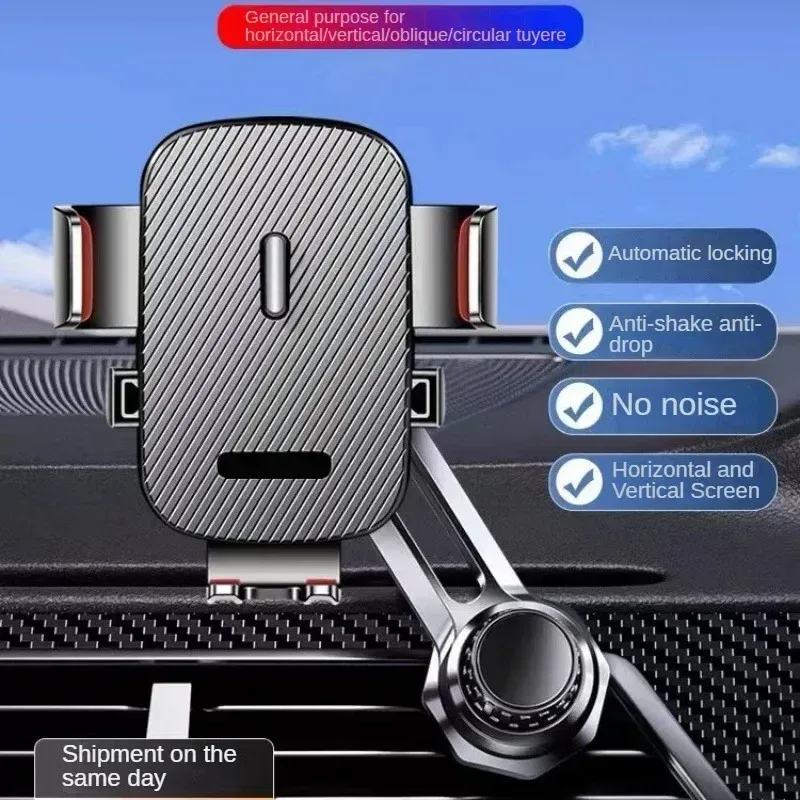 Autotelefonhalter Neuer universeller Handyhalter mit Hakenclip, automatische Verriegelung ohne den Luftauslass blockieren, Autolüftung