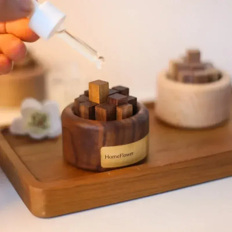 Kleiner Chaidui-Duft-Expander mit ätherischen Ölen, Buchenholz, schwarzer Walnuss-Duft-Expander, ätherisches Öl, Aromatherapie-Dekoration