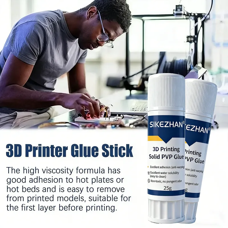 3D-Drucker Festklebestift 25g PVP-Klebstoff Anti-Verformung für PLA ABS PETG Filament Beheiztes Bett Bauplatte Waschbar Ungiftig