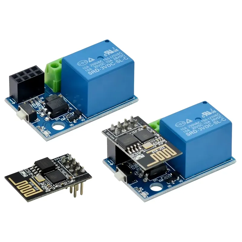 ESP8266 ESP-01S 5V WLAN-Relaismodul für Smart Home Fernsteuerung, Kompatibel mit Arduino und Smartphone-App, ESP01S Drahtloses WLAN-Modul
