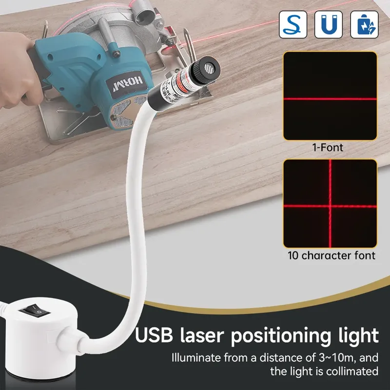 USB Powered Rot Laser Licht Nähen Positionierung Lampe Schneiden mit Magnetische Basis DC5V Linie/Kreuz Für Nähmaschine Zubehör
