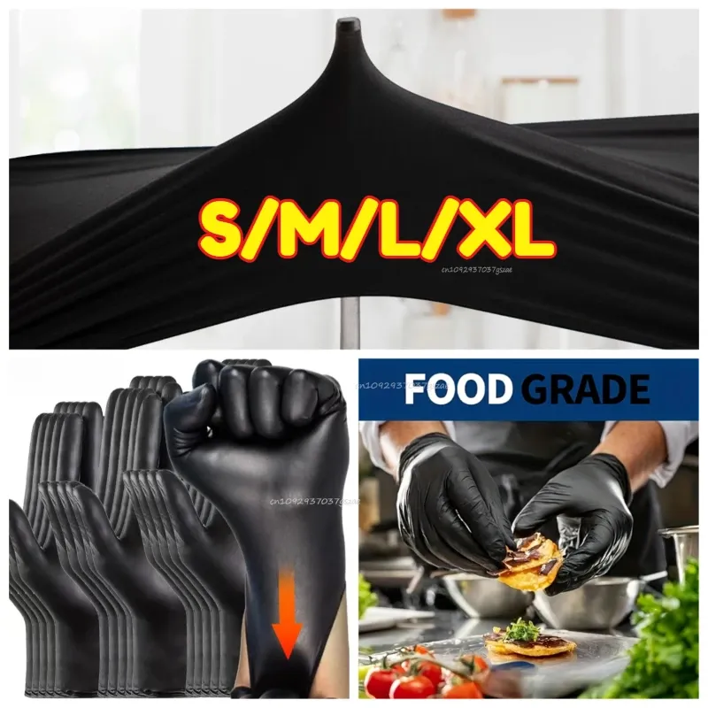 Handschuhe Schwarz Waschen XL Geschirr Einweg Latexfreie PVC Handschuhe Hausarbeit Auto Industrie Gartenarbeit Haustierpflege Kochutensilien